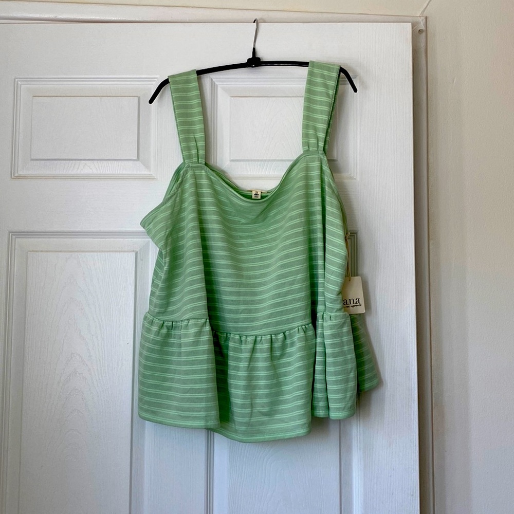 A.N.A Ruffle Hem Tank Top Size 2X
